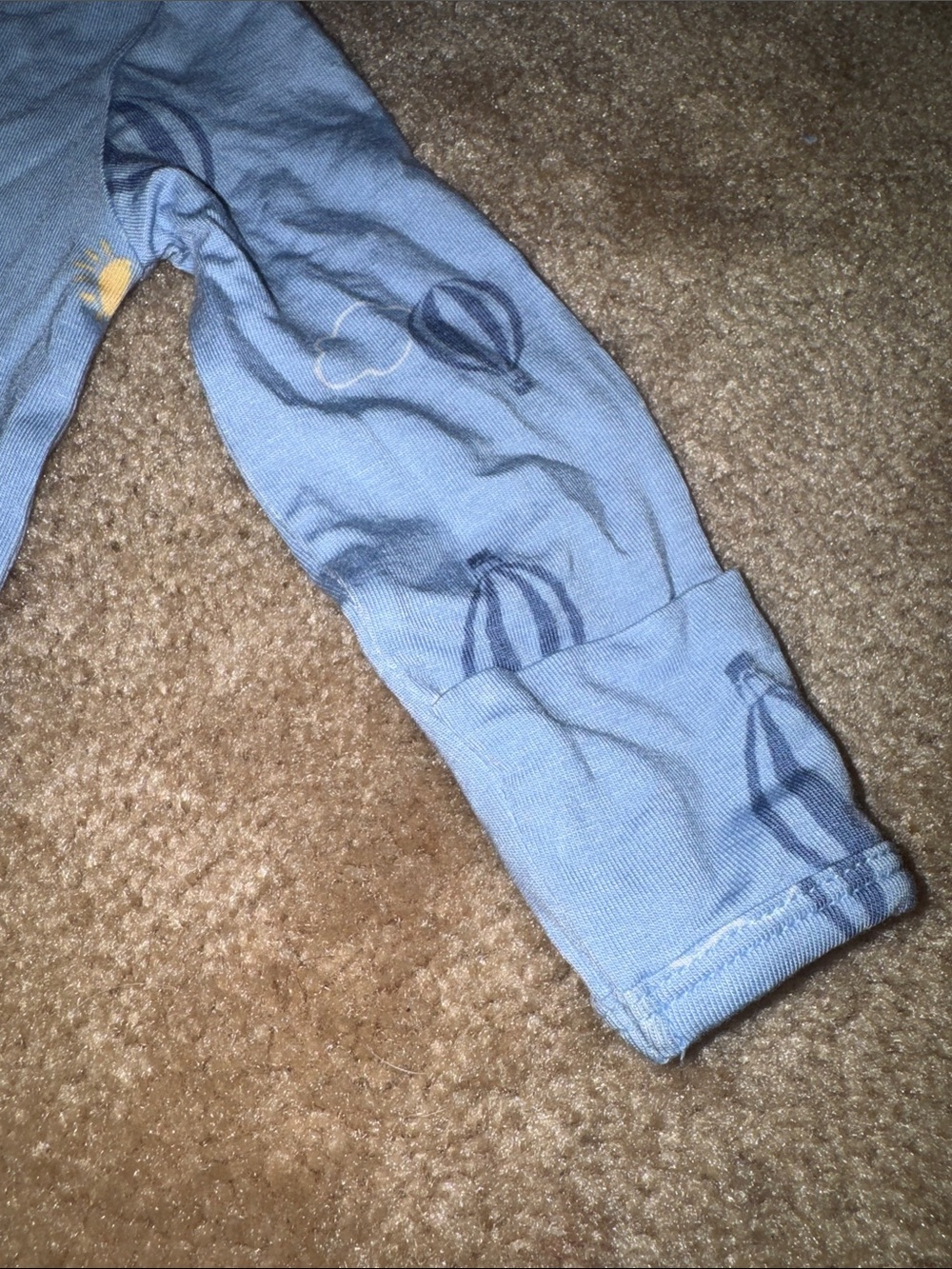 Carter's Blue Hot Air Balloon Footed One-Piece - Picture 4 of 6